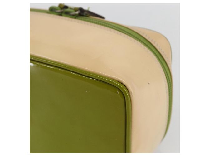 GUCCI Vanity Hand Pouch Lackleder Beige 032 1705 0141 Auth 151455 - Ansicht 9