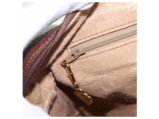 Gucci Borsa Boston Micro GG Supreme PVC 2 vie Beige Oro 002 122 0033 Auth 156846 D'oro - vista 18
