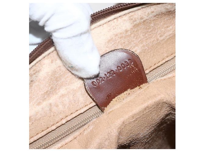 Gucci Borsa Boston Micro GG Supreme PVC 2 vie Beige Oro 002 122 0033 Auth 156846 D'oro - vista 22