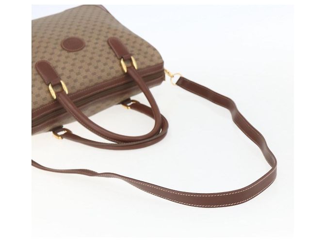 Gucci Borsa Boston Micro GG Supreme PVC 2 vie Beige Oro 002 122 0033 Auth 156846 D'oro - vista 9