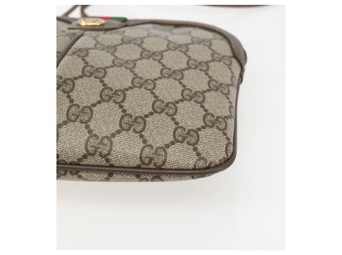 Borsa Sherry Line GG Supreme Web di GUCCI in PVC beige e oro 904 02 047 Auth 157639 D'oro - vista 10