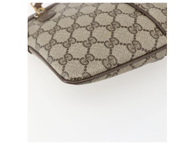 Borsa Sherry Line GG Supreme Web di GUCCI in PVC beige e oro 904 02 047 Auth 157639 D'oro - vista 13