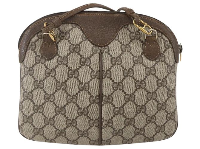 Borsa Sherry Line GG Supreme Web di GUCCI in PVC beige e oro 904 02 047 Auth 157639 D'oro - vista 3