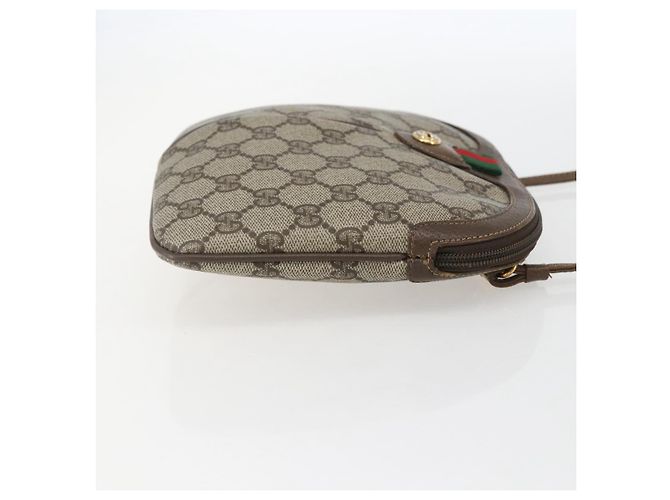 Borsa Sherry Line GG Supreme Web di GUCCI in PVC beige e oro 904 02 047 Auth 157639 D'oro - vista 4