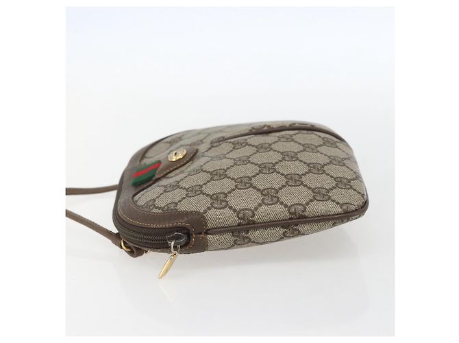 Borsa Sherry Line GG Supreme Web di GUCCI in PVC beige e oro 904 02 047 Auth 157639 D'oro - vista 5