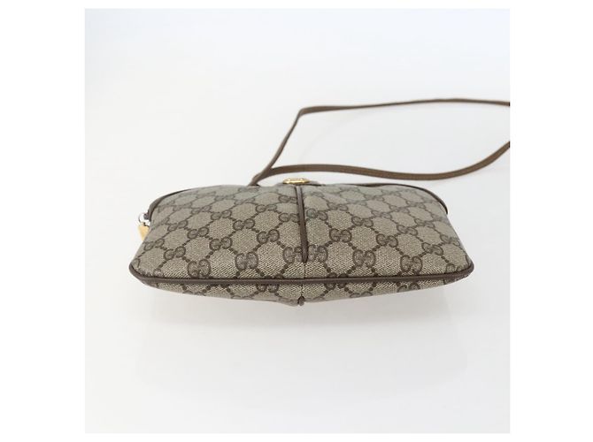 Borsa Sherry Line GG Supreme Web di GUCCI in PVC beige e oro 904 02 047 Auth 157639 D'oro - vista 9
