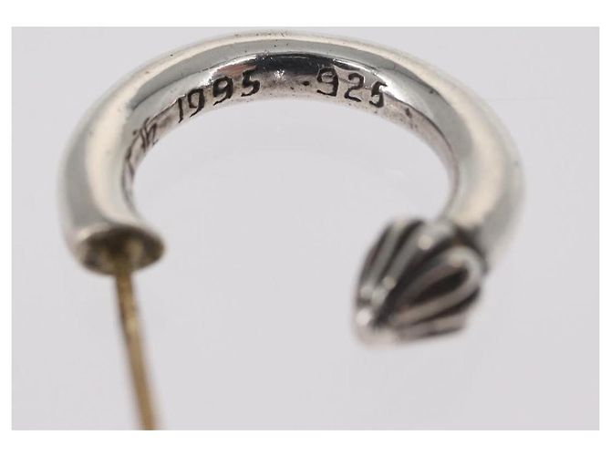 Orecchino ad anello semplice Chrome Hearts Ag925 Argento Auth 156691M - vista 10