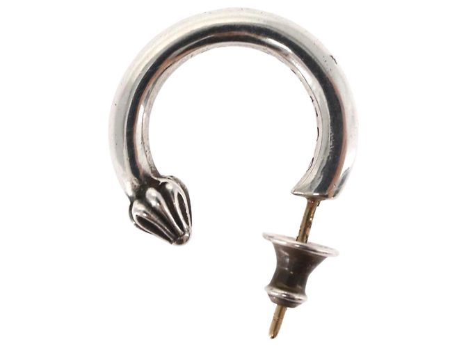 Orecchino ad anello semplice Chrome Hearts Ag925 Argento Auth 156691M - vista 3