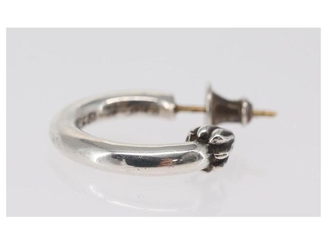 Orecchino ad anello semplice Chrome Hearts Ag925 Argento Auth 156691M - vista 4