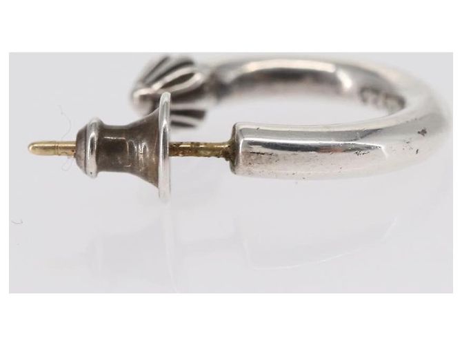 Orecchino ad anello semplice Chrome Hearts Ag925 Argento Auth 156691M - vista 5