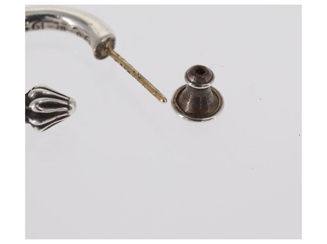 Orecchino ad anello semplice Chrome Hearts Ag925 Argento Auth 156691M - vista 8