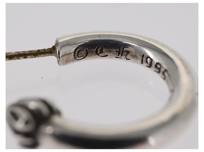 Orecchino ad anello semplice Chrome Hearts Ag925 Argento Auth 156691M - vista 9