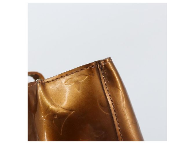 LOUIS VUITTON Monogram Vernis Reade PM Borsa a Mano Bronzo M91146 LV Auth BA8597 - vista 10