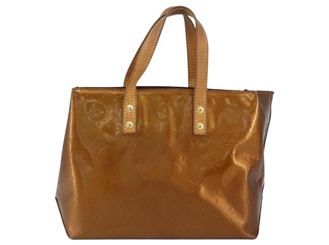 LOUIS VUITTON Monogram Vernis Reade PM Borsa a Mano Bronzo M91146 LV Auth BA8597 - vista 13