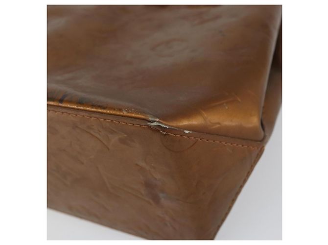 LOUIS VUITTON Monogram Vernis Reade PM Borsa a Mano Bronzo M91146 LV Auth BA8597 - vista 16