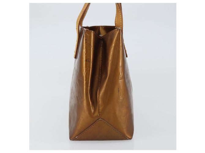 LOUIS VUITTON Monogram Vernis Reade PM Borsa a Mano Bronzo M91146 LV Auth BA8597 - vista 3