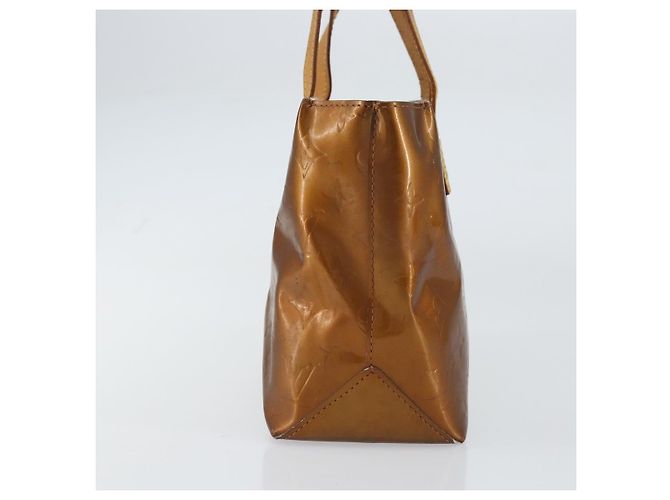 LOUIS VUITTON Monogram Vernis Reade PM Borsa a Mano Bronzo M91146 LV Auth BA8597 - vista 4