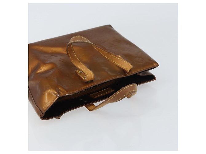 LOUIS VUITTON Monogram Vernis Reade PM Borsa a Mano Bronzo M91146 LV Auth BA8597 - vista 6