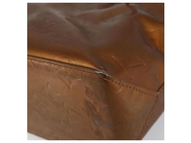 LOUIS VUITTON Monogram Vernis Reade PM Borsa a Mano Bronzo M91146 LV Auth BA8597 - vista 8