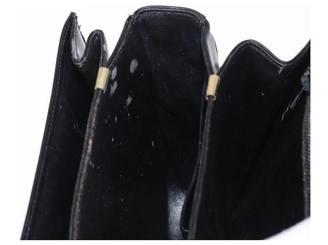 Céline Borsa a Spalla CELINE in Pelle Nera Oro Auth 152396 Nero D'oro - vista 21