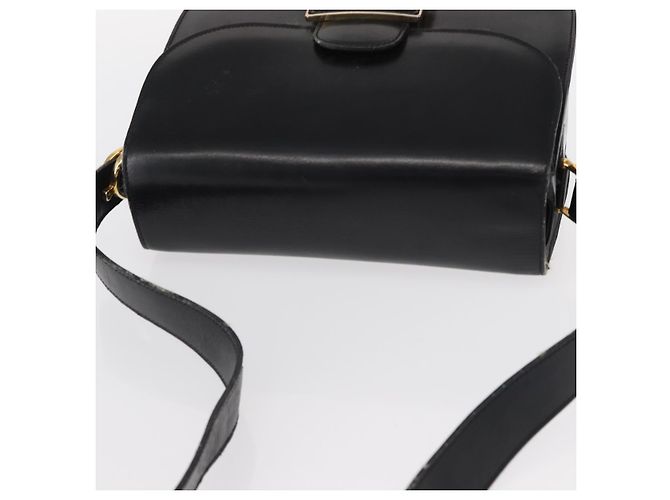 Céline Borsa a Spalla CELINE in Pelle Nera Oro Auth 152396 Nero D'oro - vista 6