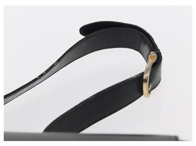 Céline Borsa a Spalla CELINE in Pelle Nera Oro Auth 152396 Nero D'oro - vista 8