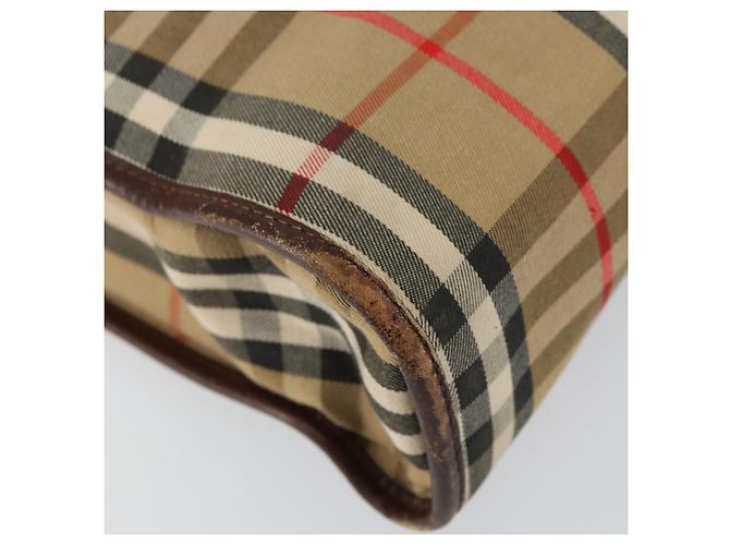 Autre Marque Borsa da lavoro Burberrys Nova Check in tela beige oro Auth 149757 D'oro - vista 15