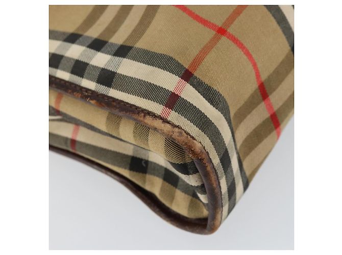 Autre Marque Borsa da lavoro Burberrys Nova Check in tela beige oro Auth 149757 D'oro - vista 17