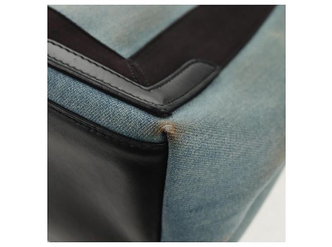 BALENCIAGA Borsa a Mano Cabas S in Pelle PVC Blu Argento 339933 Auth 149725 - vista 10
