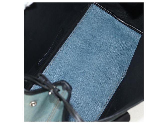 BALENCIAGA Borsa a Mano Cabas S in Pelle PVC Blu Argento 339933 Auth 149725 - vista 11