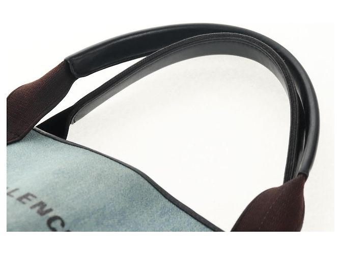 BALENCIAGA Borsa a Mano Cabas S in Pelle PVC Blu Argento 339933 Auth 149725 - vista 15