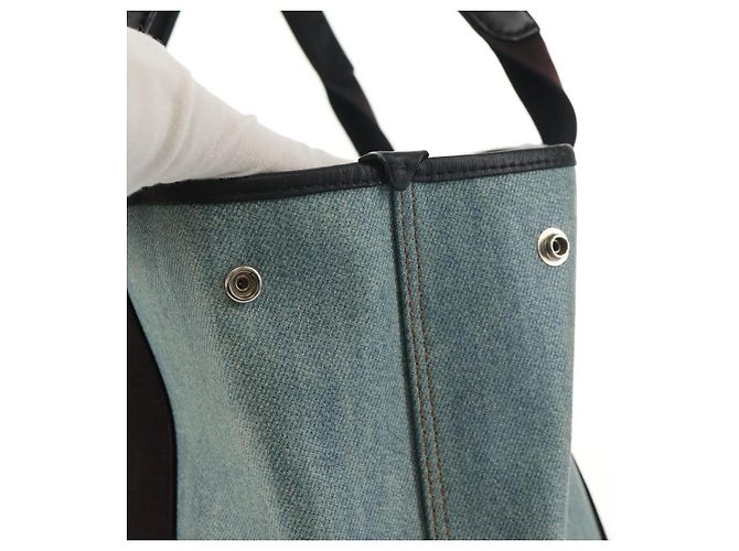 BALENCIAGA Borsa a Mano Cabas S in Pelle PVC Blu Argento 339933 Auth 149725 - vista 6