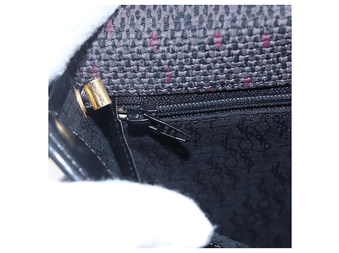 SAINT LAURENT Borsa a Spalla in Pelle PVC Nera Oro Auth 152971 Nero D'oro - vista 18