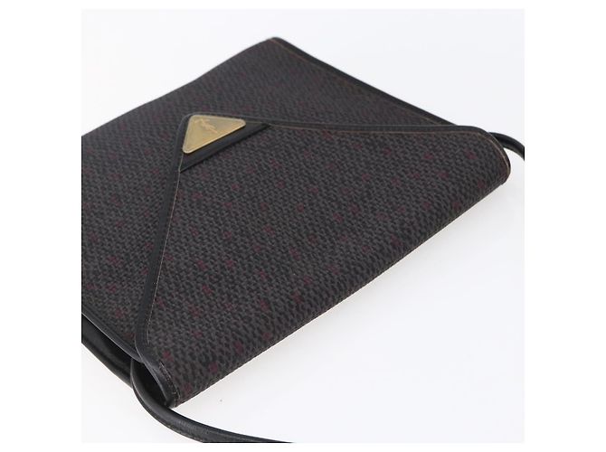 SAINT LAURENT Borsa a Spalla in Pelle PVC Nera Oro Auth 152971 Nero D'oro - vista 6