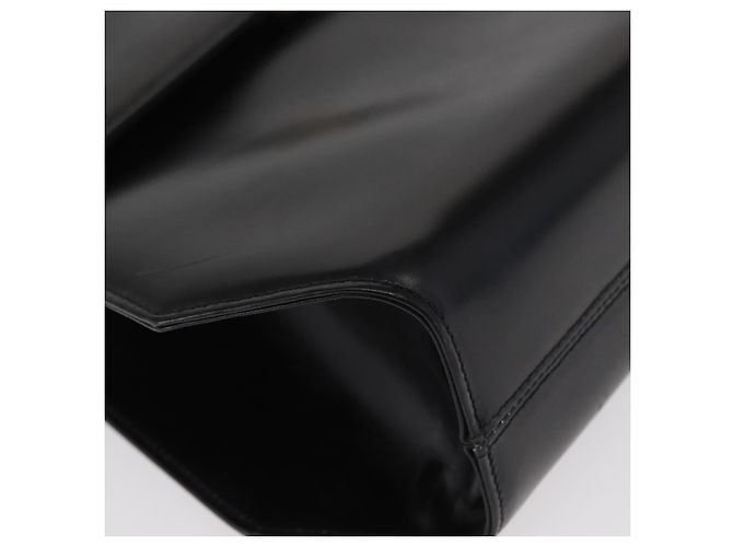 Borsa a Spalla Gancini in Pelle Nera e Oro Auth BA8683 di Salvatore Ferragamo Nero D'oro - vista 10