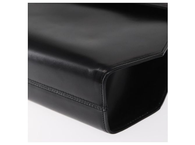 Borsa a Spalla Gancini in Pelle Nera e Oro Auth BA8683 di Salvatore Ferragamo Nero D'oro - vista 11