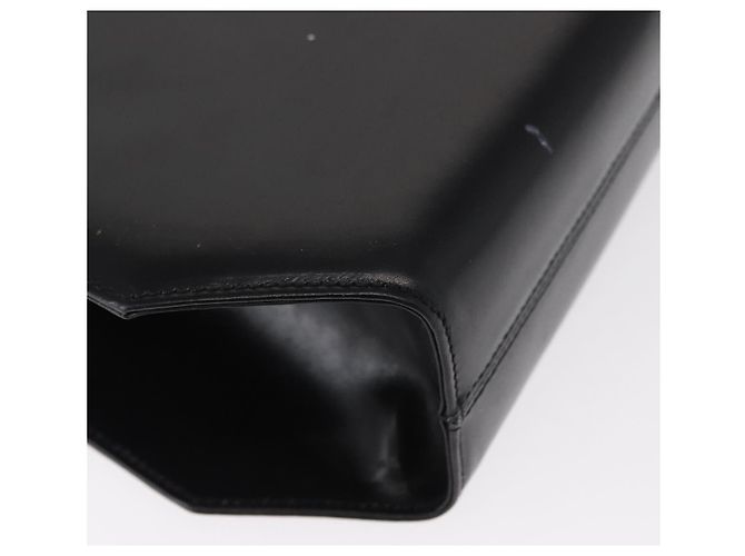 Borsa a Spalla Gancini in Pelle Nera e Oro Auth BA8683 di Salvatore Ferragamo Nero D'oro - vista 12
