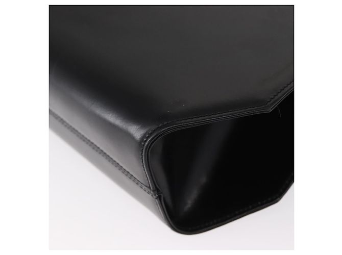 Borsa a Spalla Gancini in Pelle Nera e Oro Auth BA8683 di Salvatore Ferragamo Nero D'oro - vista 13