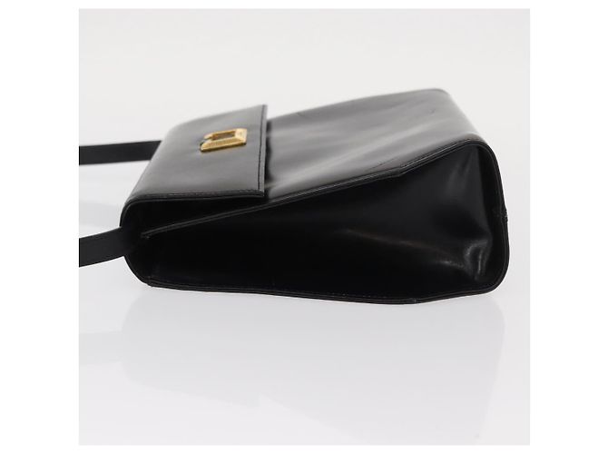 Borsa a Spalla Gancini in Pelle Nera e Oro Auth BA8683 di Salvatore Ferragamo Nero D'oro - vista 5