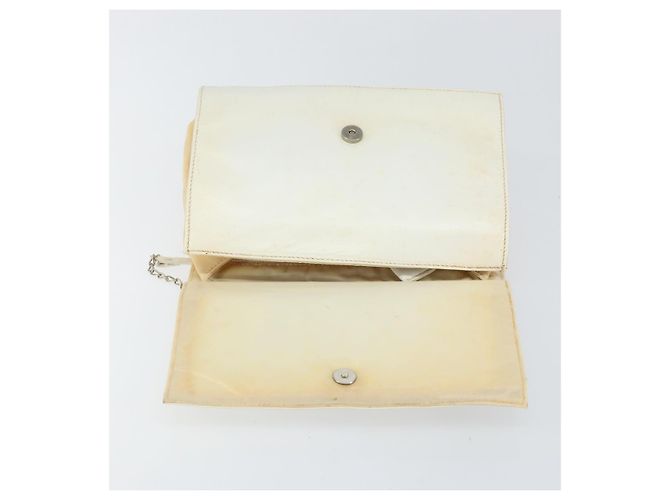 Borsa a Spalla in Pelle PRADA con Catena Bianca Auth 151883 Bianco - vista 10