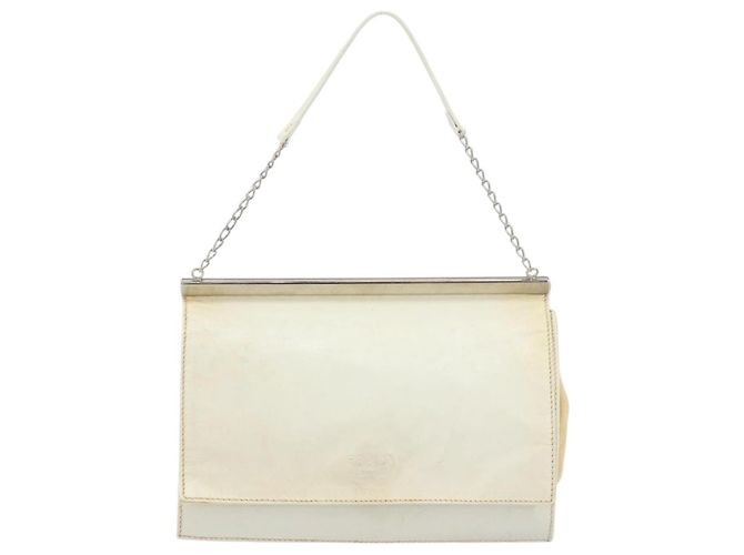 Borsa a Spalla in Pelle PRADA con Catena Bianca Auth 151883 Bianco - vista 13