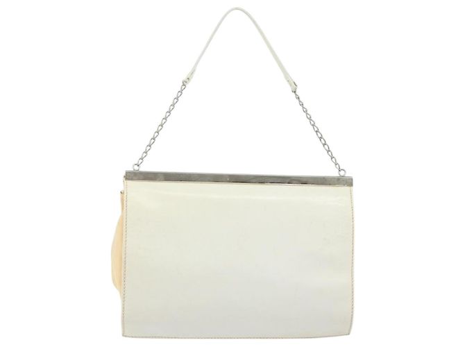Borsa a Spalla in Pelle PRADA con Catena Bianca Auth 151883 Bianco - vista 2