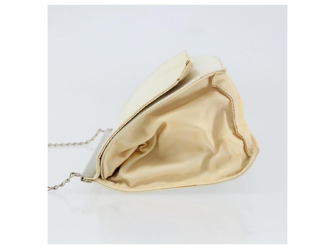 Borsa a Spalla in Pelle PRADA con Catena Bianca Auth 151883 Bianco - vista 4