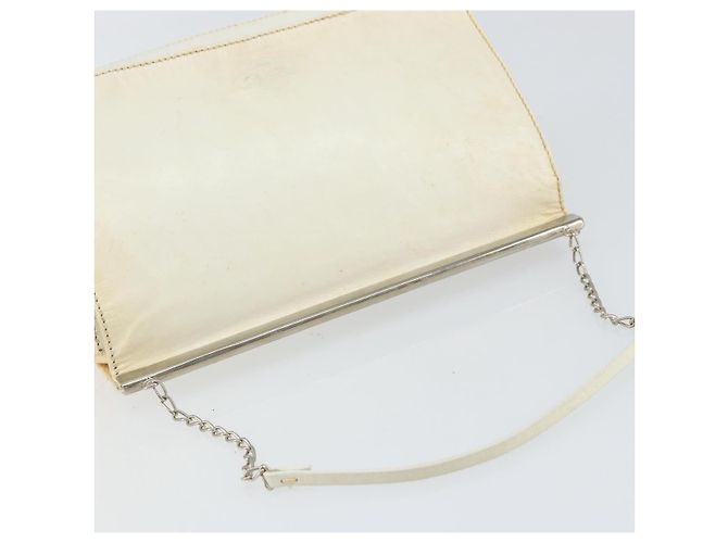 Borsa a Spalla in Pelle PRADA con Catena Bianca Auth 151883 Bianco - vista 6