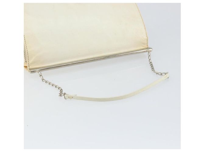 Borsa a Spalla in Pelle PRADA con Catena Bianca Auth 151883 Bianco - vista 7