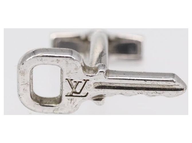 LOUIS VUITTON Gemelli Cufflinks Cuffs metallo Argento SV925 Auth 152430 - vista 17