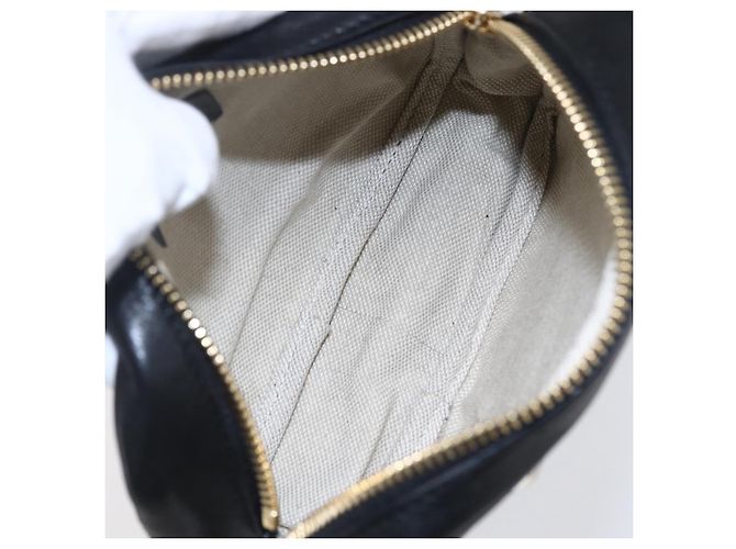 Pochette in pelle nera e argento con borchie Jimmy Choo Auth BA8065 Nero - vista 11