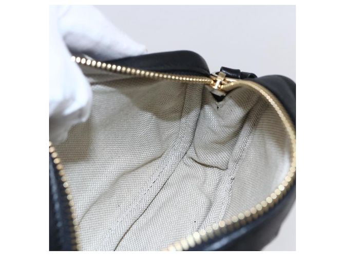 Pochette in pelle nera e argento con borchie Jimmy Choo Auth BA8065 Nero - vista 12