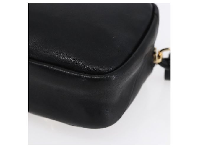 Pochette in pelle nera e argento con borchie Jimmy Choo Auth BA8065 Nero - vista 14