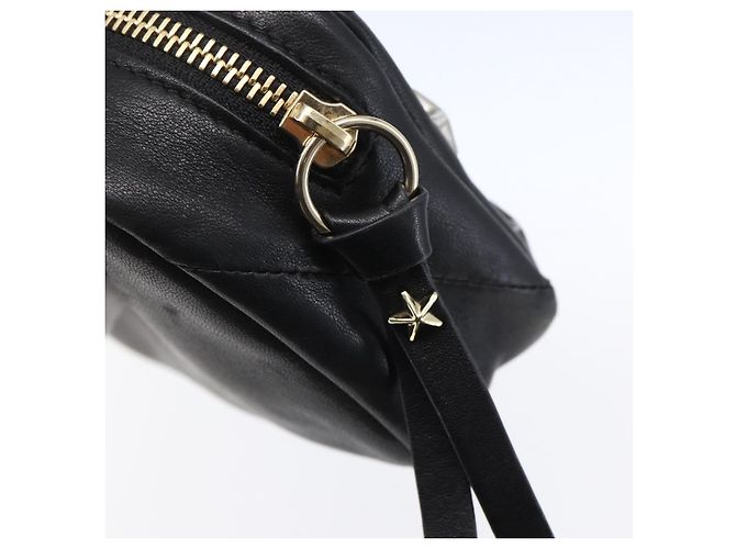 Pochette in pelle nera e argento con borchie Jimmy Choo Auth BA8065 Nero - vista 9